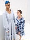 Robe upcycling Juliette longue colorée