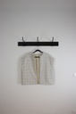 Veste Agathe sans manches réversible beige multicolore