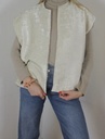 Veste Agathe sans manches réversible beige multicolore