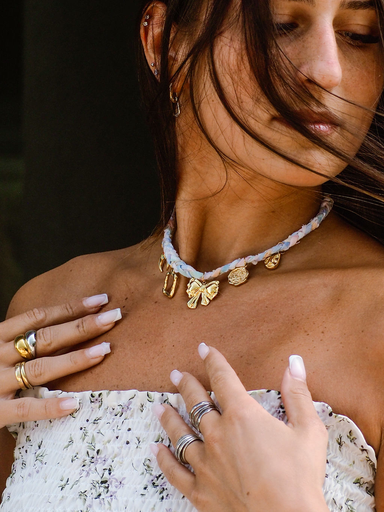 [Caroline pastel] Collier Caroline pastel noeud
