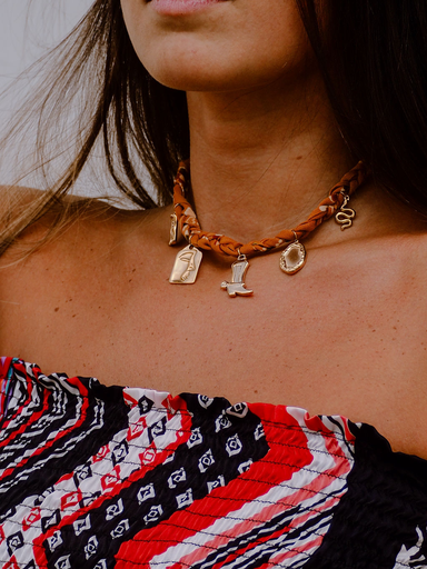 [Caroline ocre] Collier Caroline ocre botte